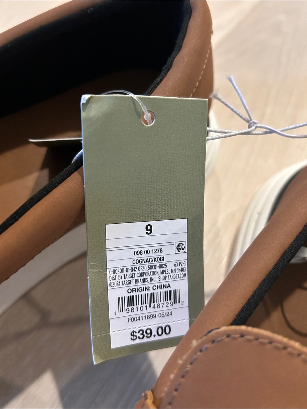 Goodfellow & Co Tan/Brown Slip-On Loafers with White Sole - Picture 2 of 4